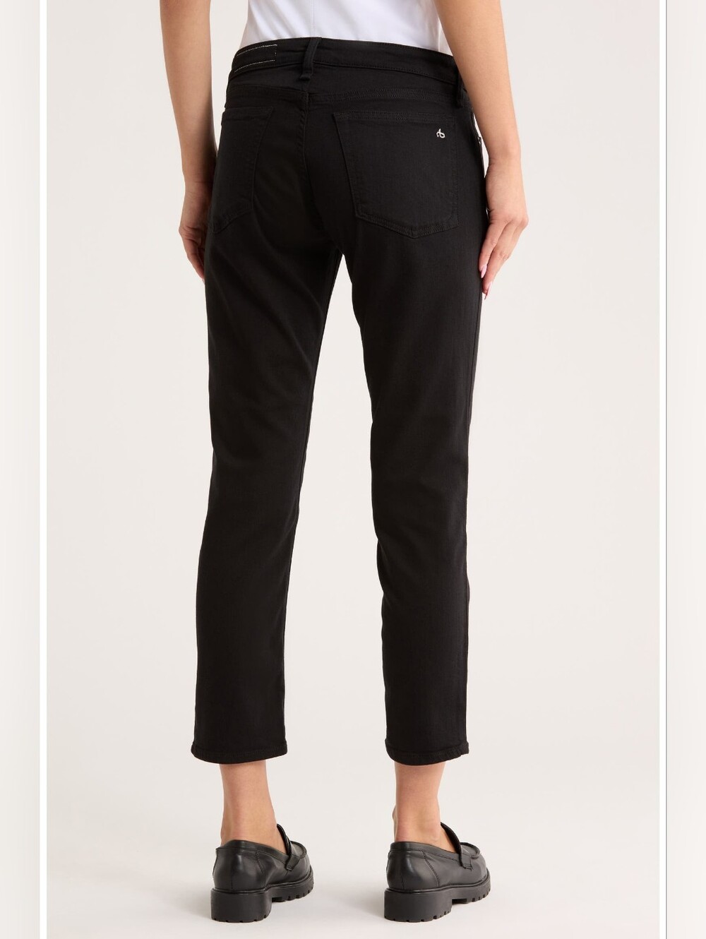 Rag & Bone Dylan Low Rise Boyfriend Jeans In Black Sz 28 - Picture 2 of 10